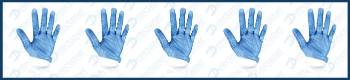 Metal Detectable Vinyl Gloves